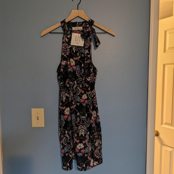 NWT Rokoko size L summer dress black floral print - Picture 5 of 5